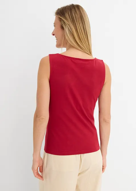 Top sciancrato in misto cotone elasticizzato, bonprix