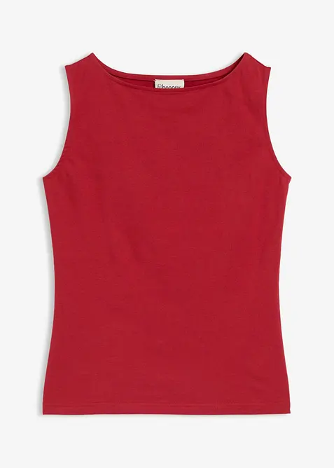 Top sciancrato in misto cotone elasticizzato, bonprix