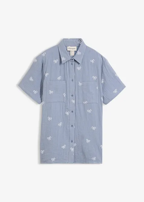 Camicia a maniche corte in mussola, bonprix