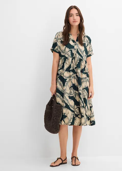 Caftano midi in viscosa fluente, bonprix