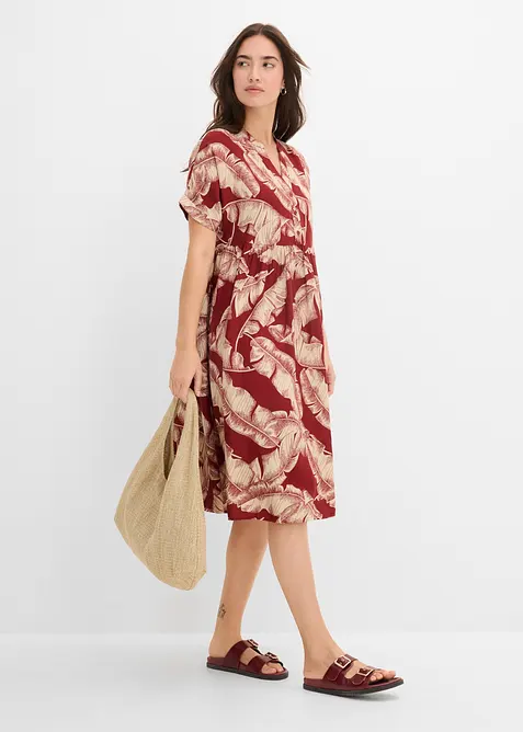 Caftano midi in viscosa fluente, bonprix