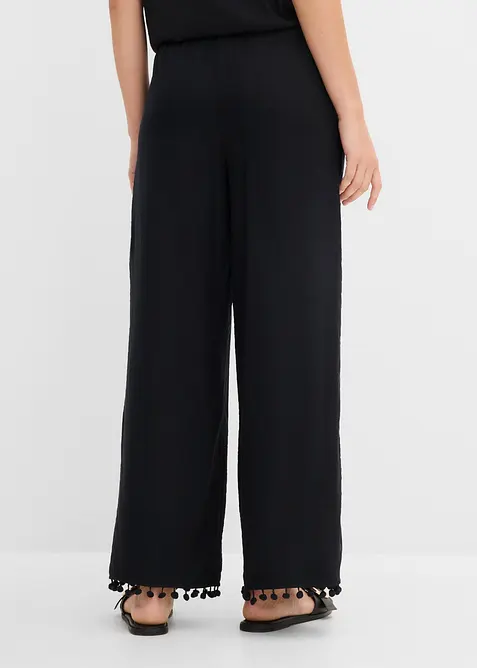 Pantaloni con elastico in vita in misto viscosa fluente, bonprix
