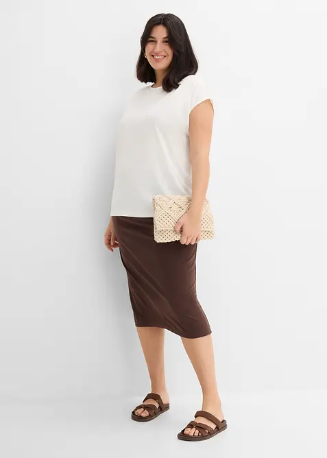 Maxi maglia in misto viscosa morbido, bonprix