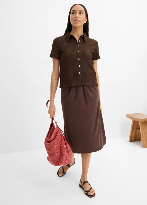 Gonna in jersey di misto viscosa, bonprix
