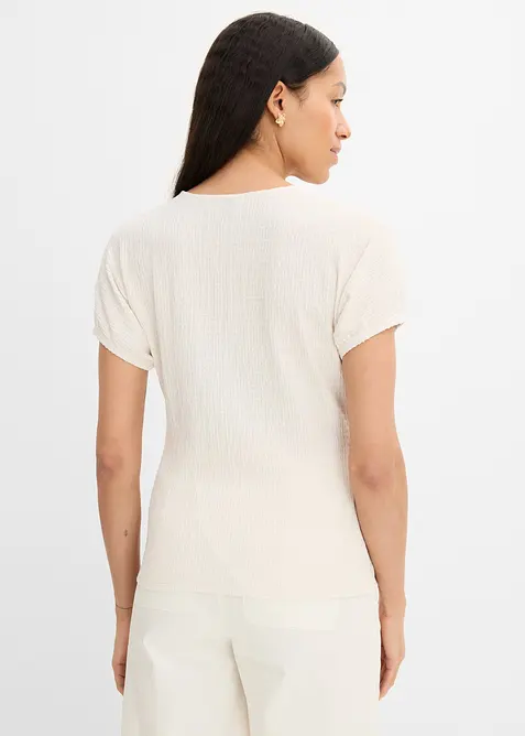 T-shirt in tessuto operato, bonprix