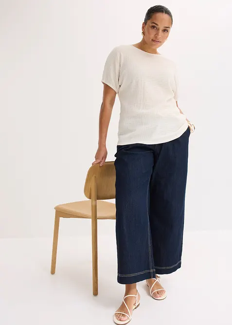 T-shirt in tessuto operato, bonprix