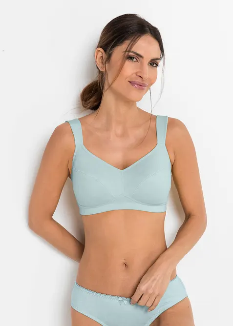 Reggiseno senza ferretto con cotone biologico (pacco da 2), bonprix