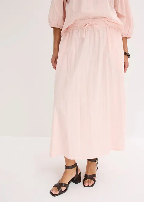 Gonna midi in misto cotone, bonprix