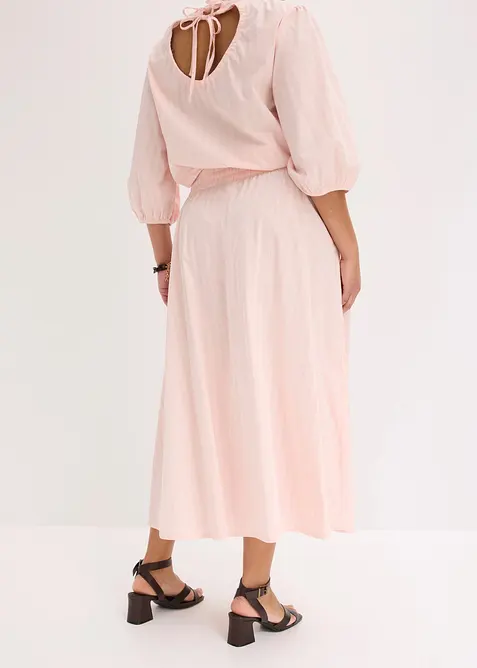 Gonna midi in misto cotone, bonprix