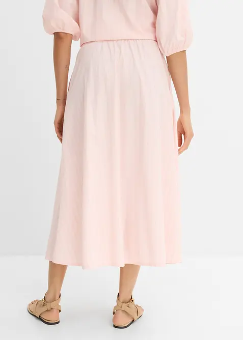 Gonna midi in misto cotone, bonprix