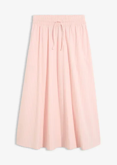 Gonna midi in misto cotone, bonprix