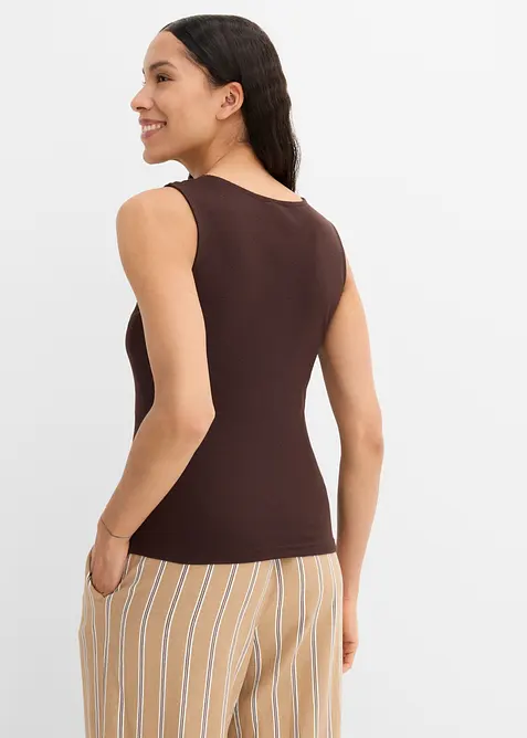 Top a costine in puro cotone biologico (pacco da 2), bonprix