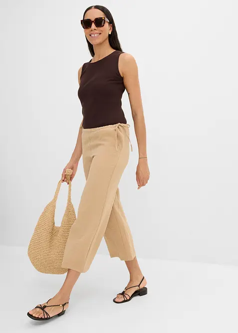 Pantaloni culotte in misto viscosa, bonprix
