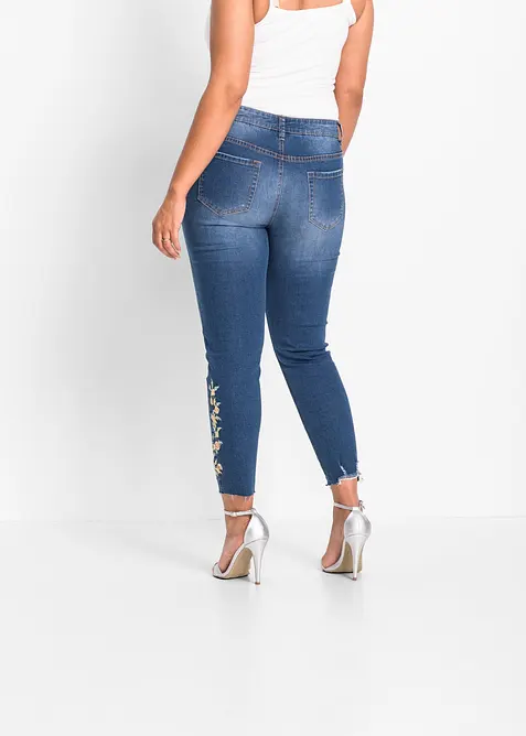 Jeans skinny cropped, vita media, bonprix