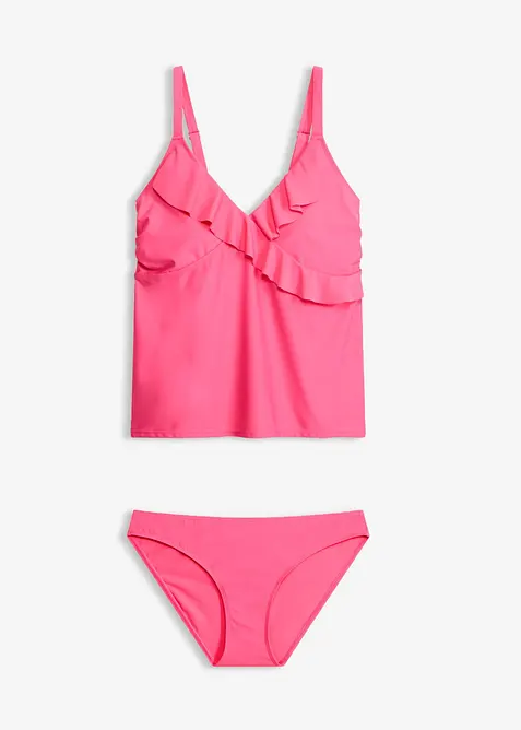Tankini con volant (set 2 pezzi), bonprix