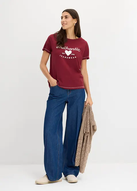 T-shirt in puro cotone, bonprix