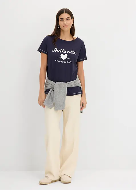 T-shirt in puro cotone, bonprix