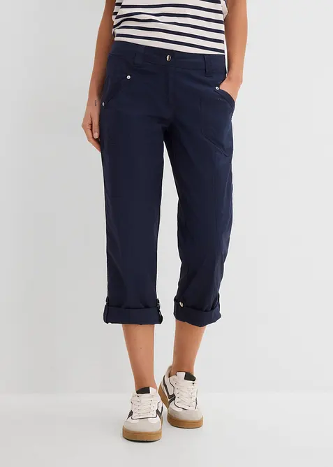 Pinocchietti cargo elasticizzati, bonprix