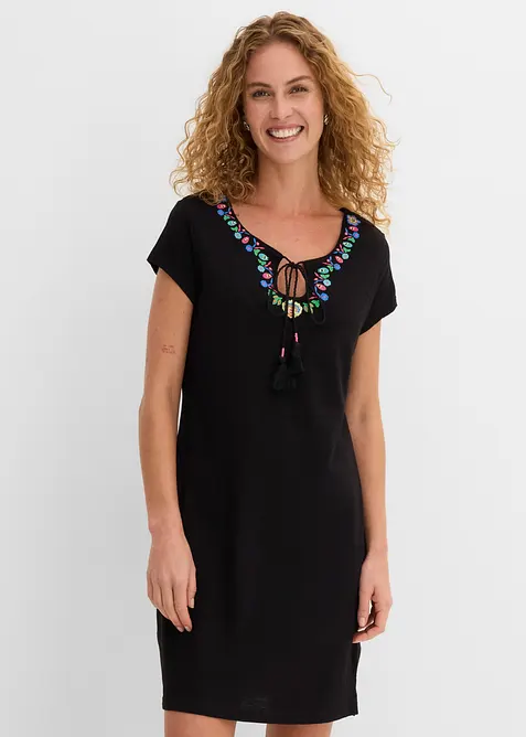 Abito di jersey in filato fiammato di puro cotone, bonprix