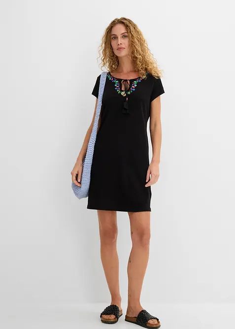 Abito di jersey in filato fiammato di puro cotone, bonprix