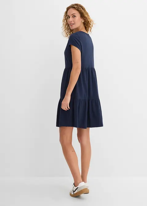 Abito tunica in cotone a maniche corte, bonprix