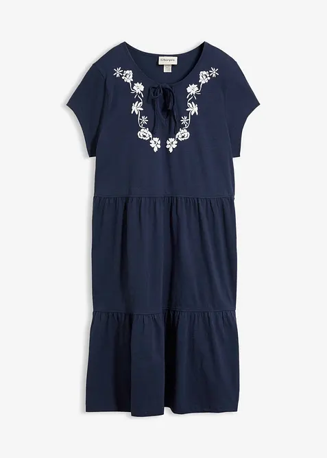 Abito tunica in cotone a maniche corte, bonprix