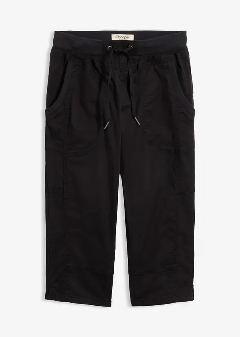 Pantaloni capri con laccetto da annodare, bonprix