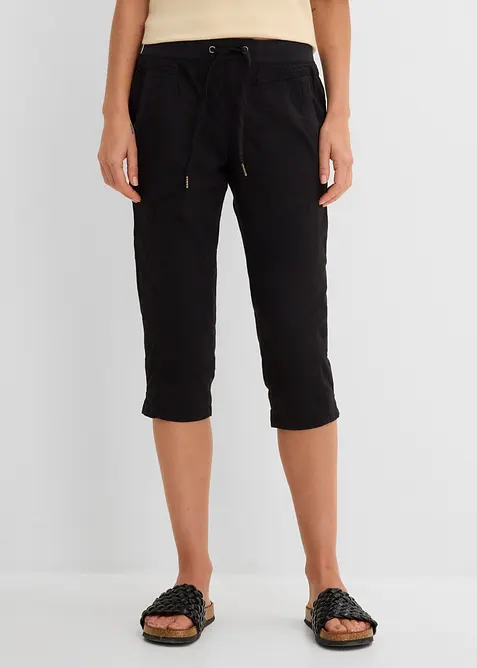 Pantaloni capri con laccetto da annodare, bonprix