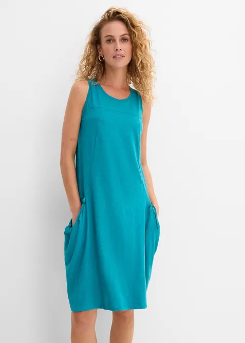 Abito in jersey di cotone con tasche, bonprix