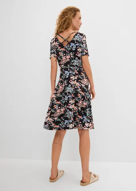 Abito svasato al ginocchio in jersey, bonprix