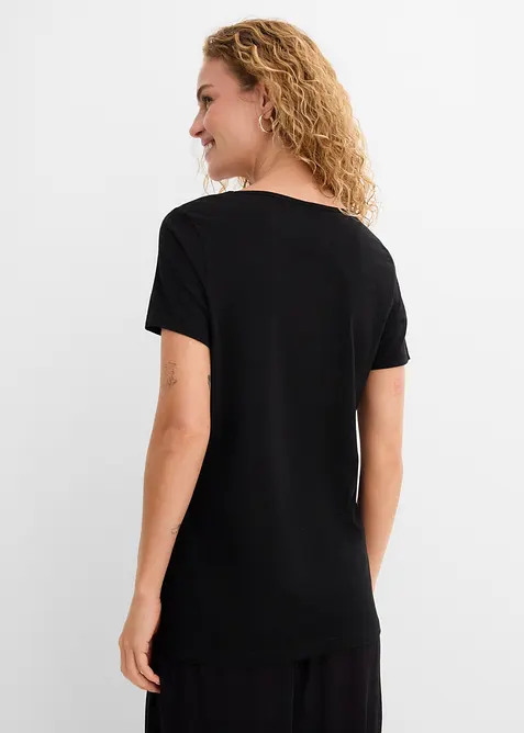 Maglia a maniche corte in filato fiammato, bonprix