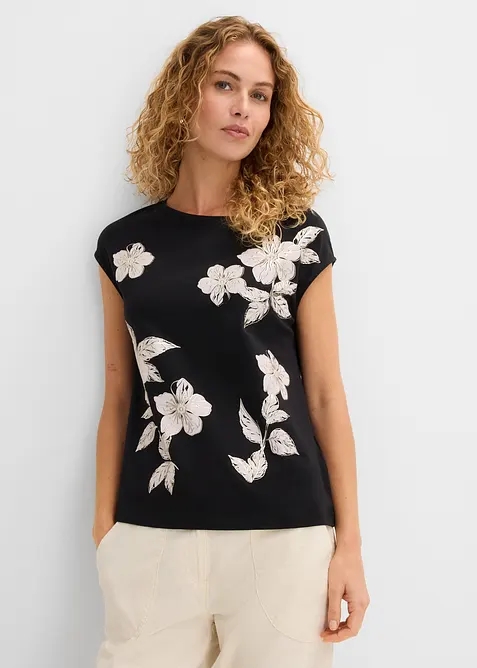 Maglia in fantasia floreale, bonprix