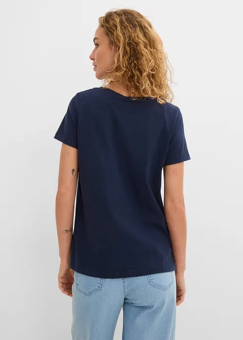 T-shirt in cotone biologico con stampa, bonprix