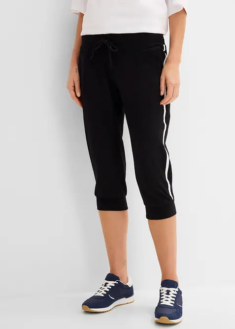 Pantaloni capri da jogging in cotone (pacco da 2), bonprix