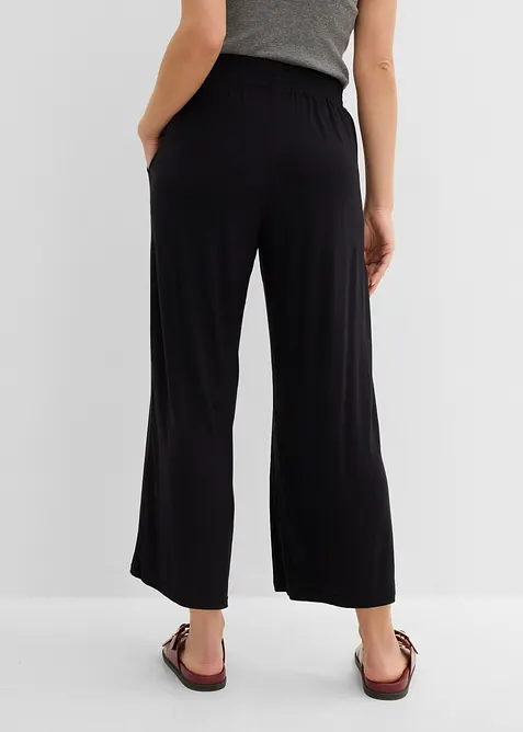 Pantaloni cropped in jersey di misto viscosa fluido, bonprix