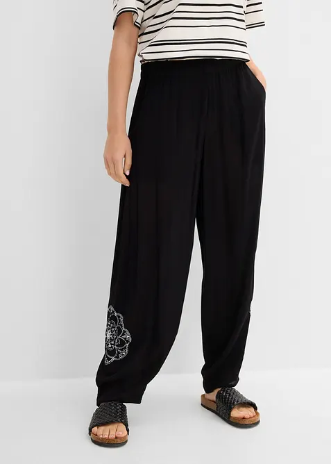 Pantaloni alla turca in viscosa, bonprix