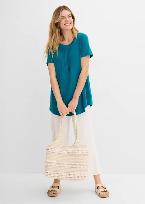 T-shirt svasata a maniche corte, bonprix