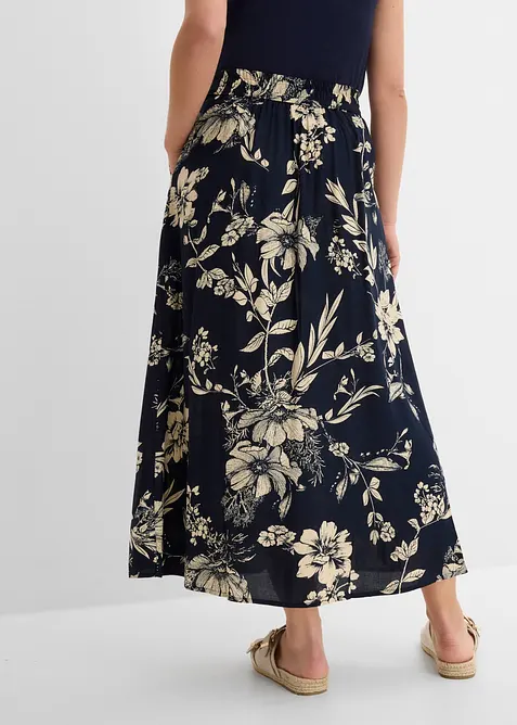 Gonna lunga in viscosa con cinta comoda e laccetto da annodare, bonprix