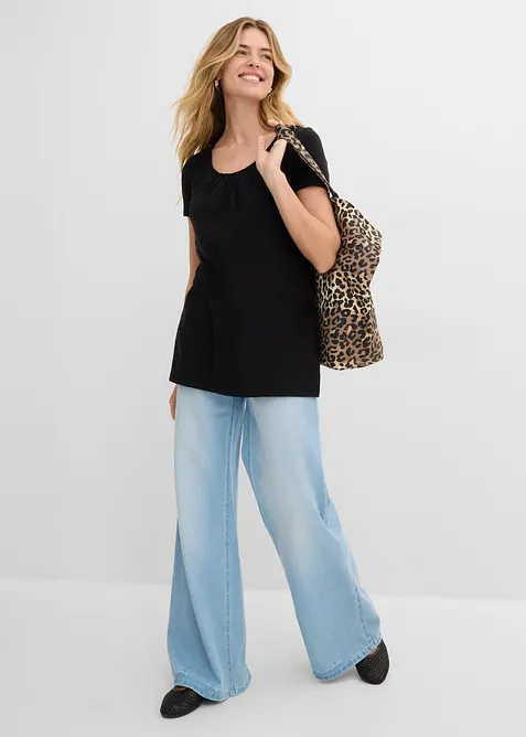 Maglia lunga con viscosa, bonprix