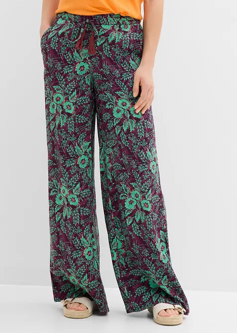 Pantaloni a palazzo in viscosa fluente, bonprix