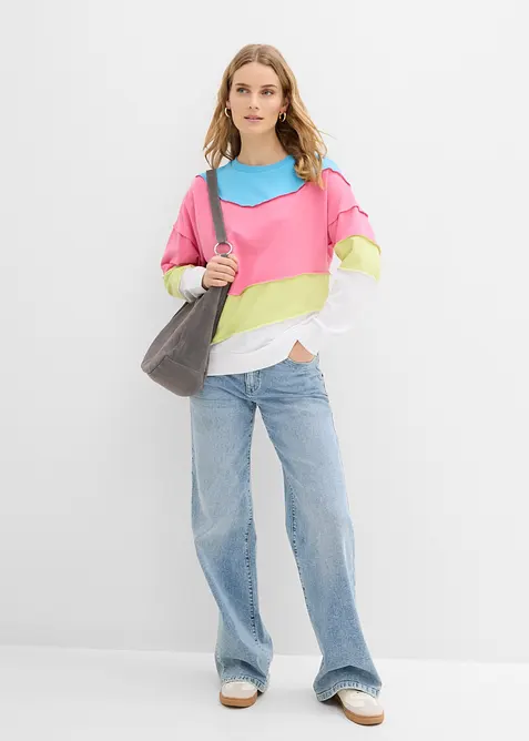 Felpa in misto cotone morbido, bonprix