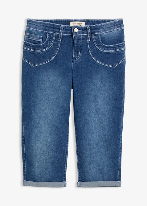 Jeans cropped straight, vita media, bonprix