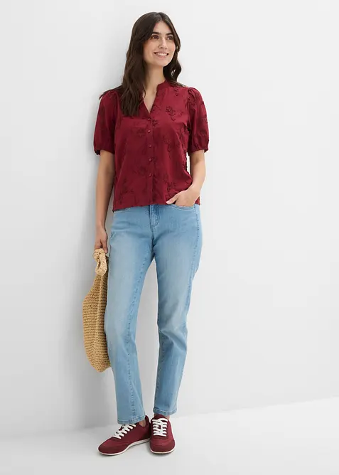 Jeans elasticizzati straight, vita media, bonprix