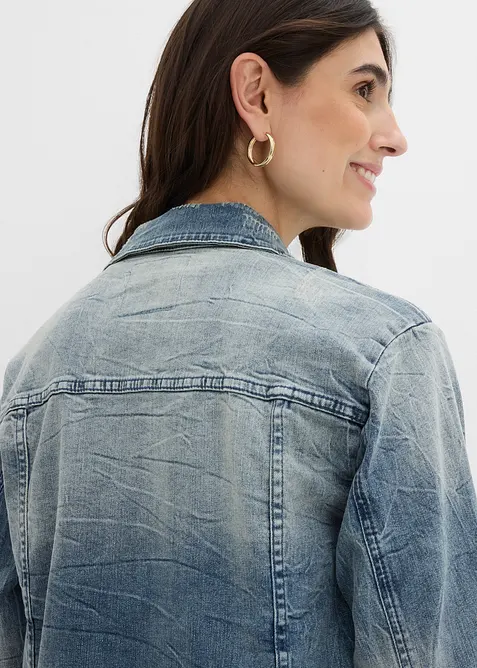 Giacca di jeans con cappuccio, bonprix