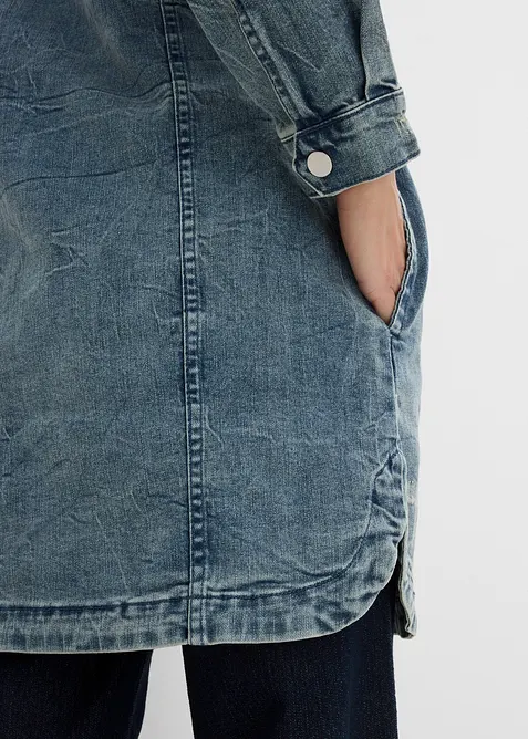 Giacca di jeans con cappuccio, bonprix