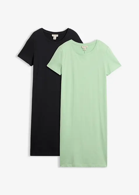 Abito in jersey di puro cotone (pacco da 2), bonprix