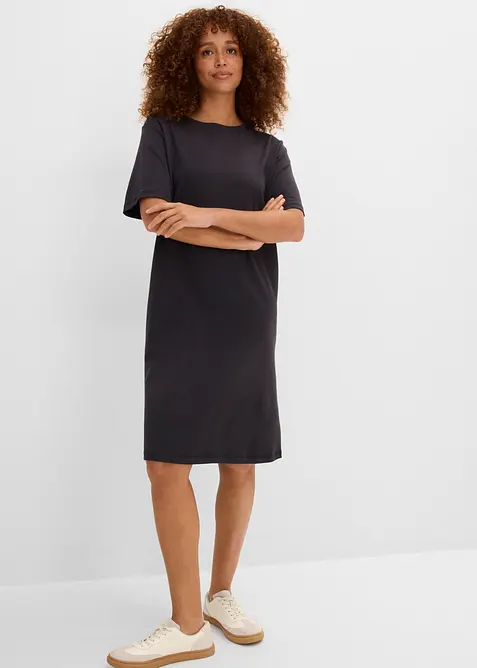 Abito t-shirt oversize in puro cotone (pacco da 2), bonprix