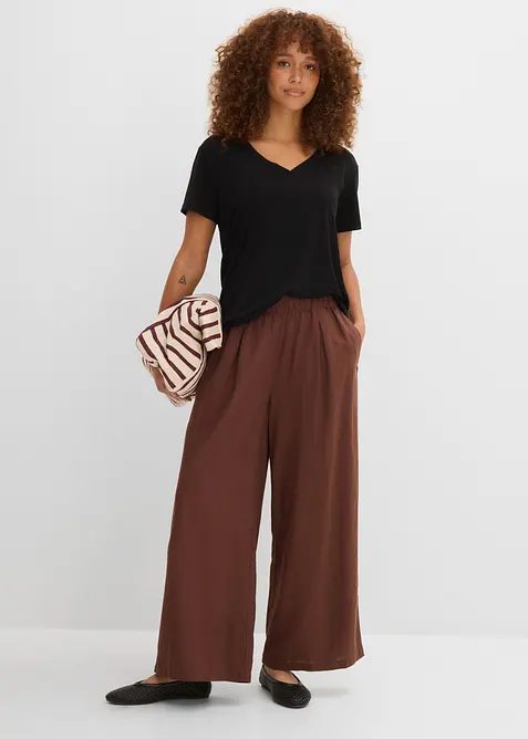 T-shirt con scollo a V, bonprix