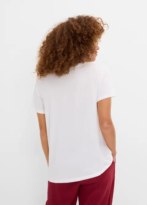 T-shirt con scollo a V, bonprix