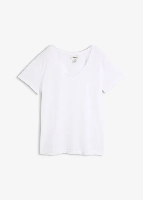 T-shirt con scollo a V, bonprix